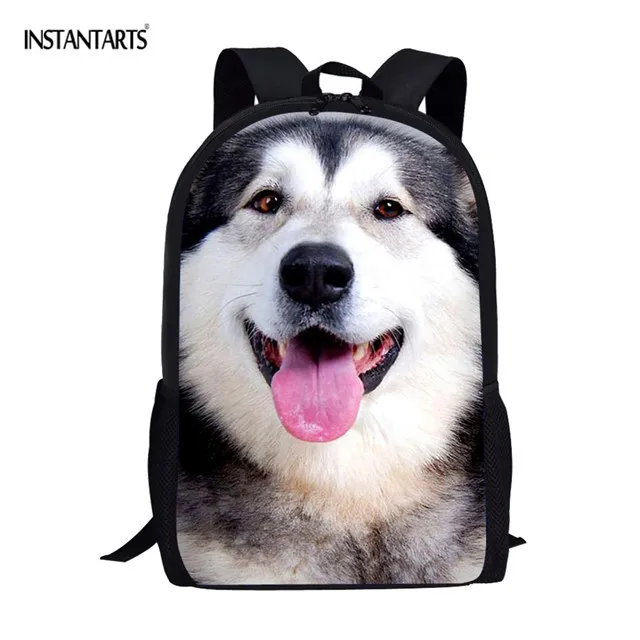 INSTANTARTS Csiberian Husky Dog Print детские школьные сумки большой основной Школьный Рюкзак Школьная Сумка 3D сумка рюкзак Mochila - Цвет: HMC1834C