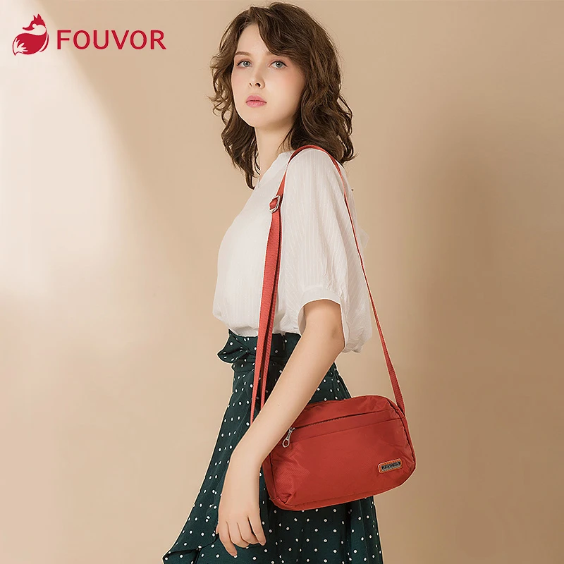 Fouvor Nylon Small Bag For Women Simple Wild Canvas Casual Oxford Shoulder Messenger Bag For Teenage Girls Tote bag 2800-28