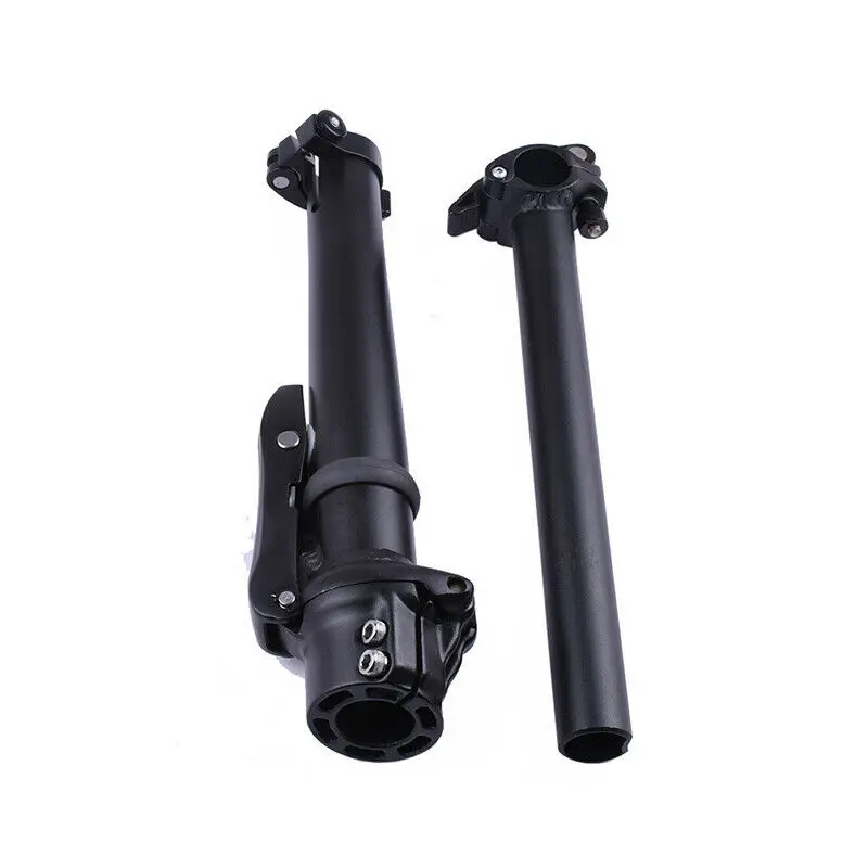 Black 25.4mm Складной велосипедный стержень 25,4 стояк руля алюминиевый велосипедный стержень BMX складной велосипедный регулируемый стержень для Dahon складной велосипедный аксессуар - Цвет: Black 25.4mm