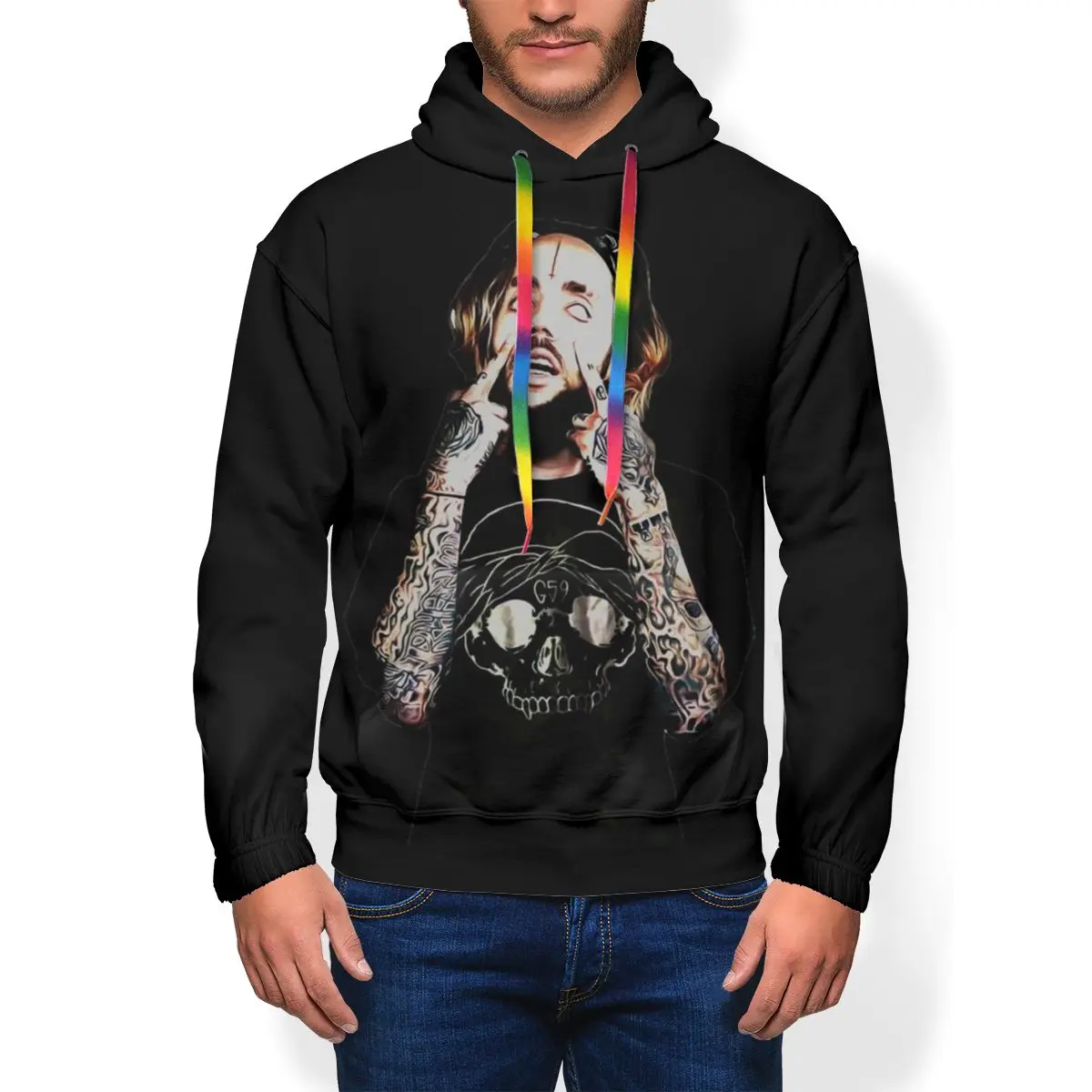 Самоубийство Толстовка для мальчиков SuicideBoys Маскировочная Сетка толстовки популярный пуловер XL Толстовка Мужская Уличная толстовки с капюшоном и длинными рукавами