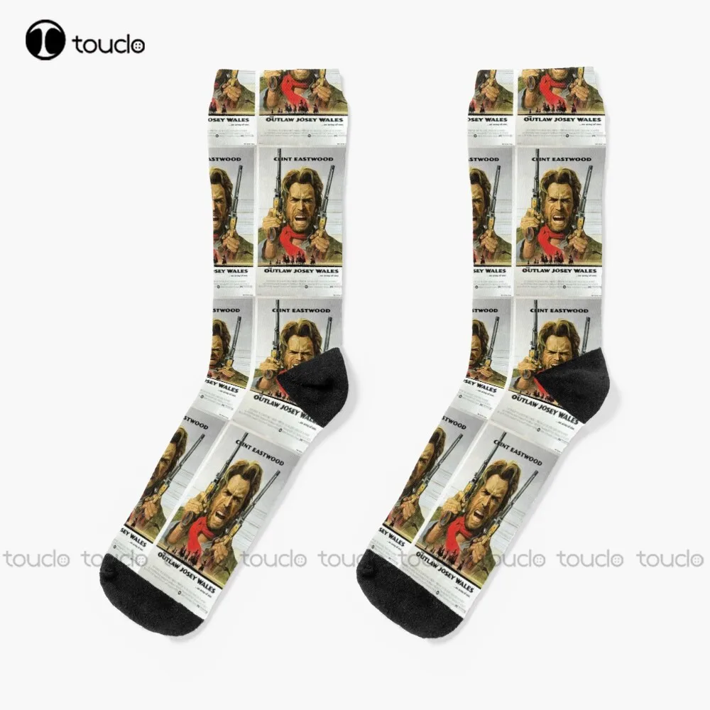 

Outlaw Josey Wales Poster Socks Green Baseball Socks Christmas Gift Custom Unisex Adult Teen Youth Socks Women Men Funny Sock