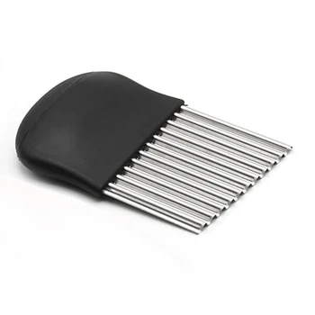 

Chopped French Fries Potato Slices Knife Corrugated Stainless Steel Onion Cutting Knife Wrinkled Wave Salad