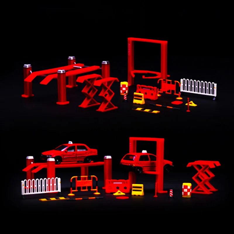 

1/64 vehicle collection decoration tool accessories traffic facilities model scene simulation for car model display