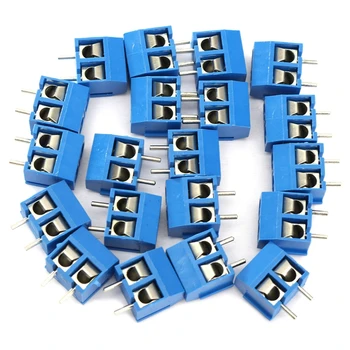 

2-Pin Screw Terminal Block Connector 5.08mm Pitch Panel PCB Mount, 20Pcs