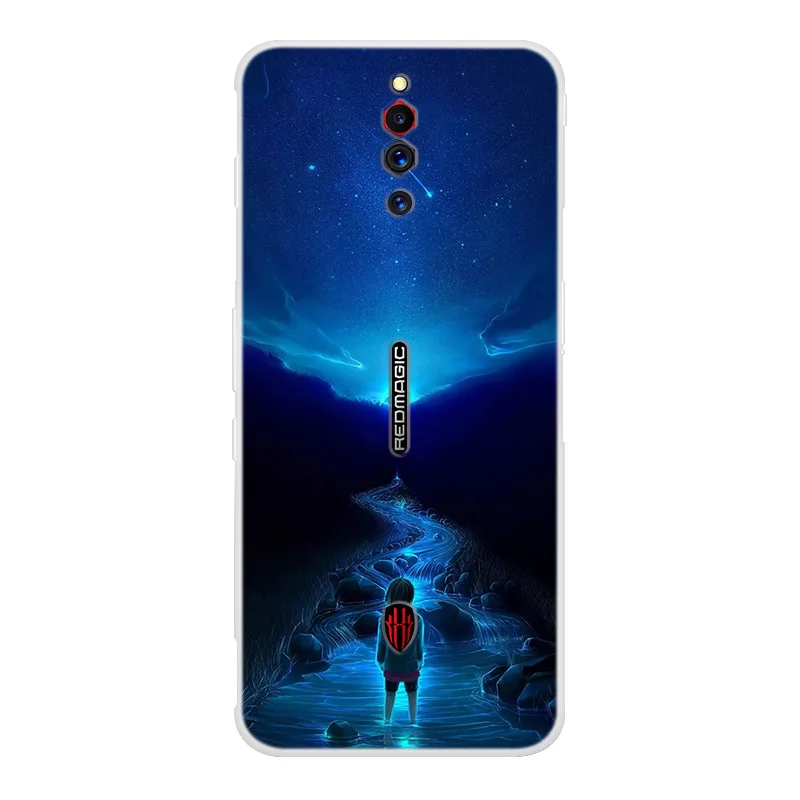 Популярный чехол для ZTE nubia Red Magic на заднюю панель из мягкого силикона с рисунком