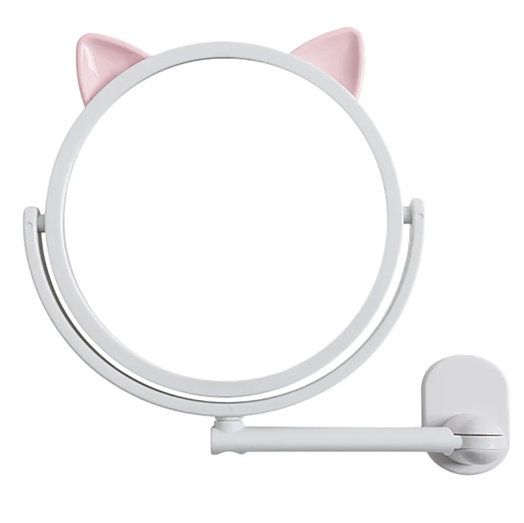 Белый Non-Marking Mirror Free Punching Mirror Telescopic Mirror Household Family Home Accessories Dropshipping New Arrivals Best - Цвет: Белый