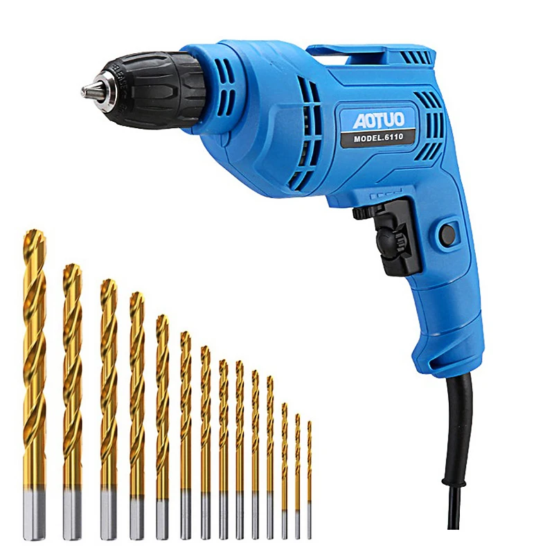 

Electric Cordless Screwdriver Mini Drill High Precision 13pcs Bits Household Self-Lock Chuck Screwdrivers Set Power Tools