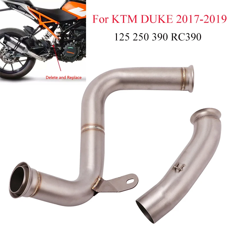 Для Duke KTM 125 250 390 RC390 выхлопная средняя Соединительная труба из нержавеющей стали Соединительная труба без шнуровки ATV Escape
