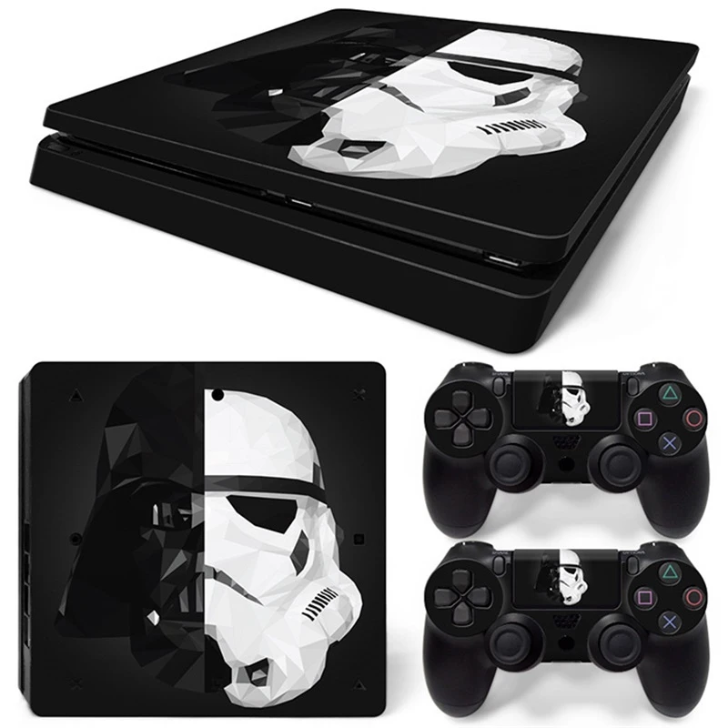 Marvel Iron man Star Wars Vinyl Skin Sticker for PS4 Slim Console and 2 Controllers Decal Cover Game Accessories