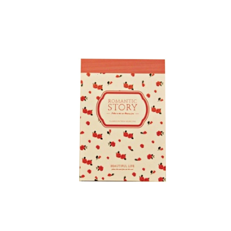 

Office stationery romantic story red rose note book can tear note paper memo message strip small book