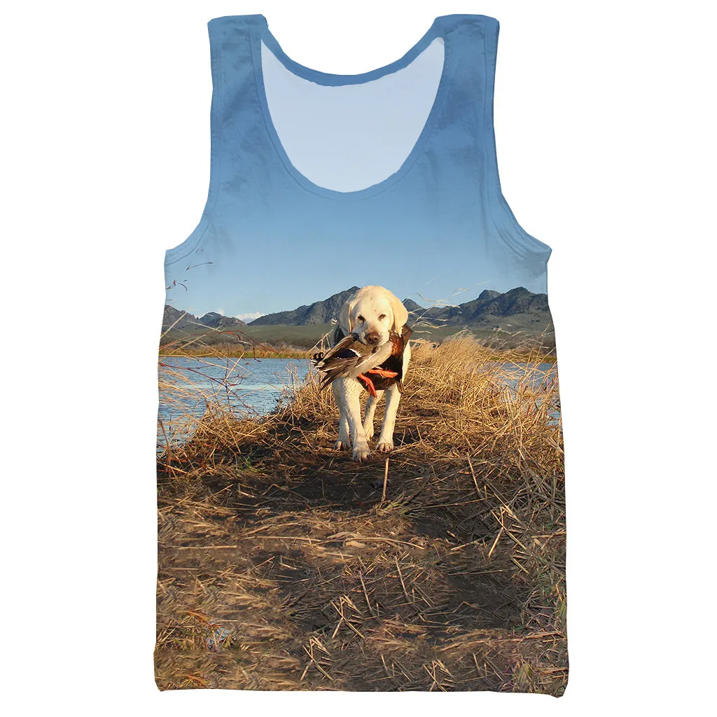 Funny cool hunting 3D printed unisex tank top for men fashion cool summer tank top work out men women tank tops halter tank top