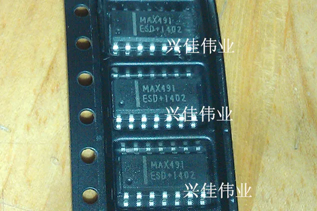20 шт./лот MAX491 MAX491CSD MAX491ESD лапками углублением SOP-14