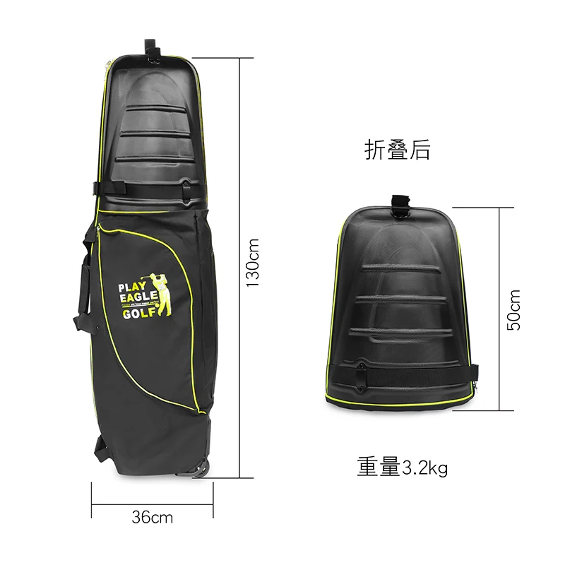 Авиационная сумка для гольфа с жестким верхним дном с колесами Противоударная дорожная сумка для гольфа переносная Складная авиационная сумка для гольфа воздушная сумка для гольфа