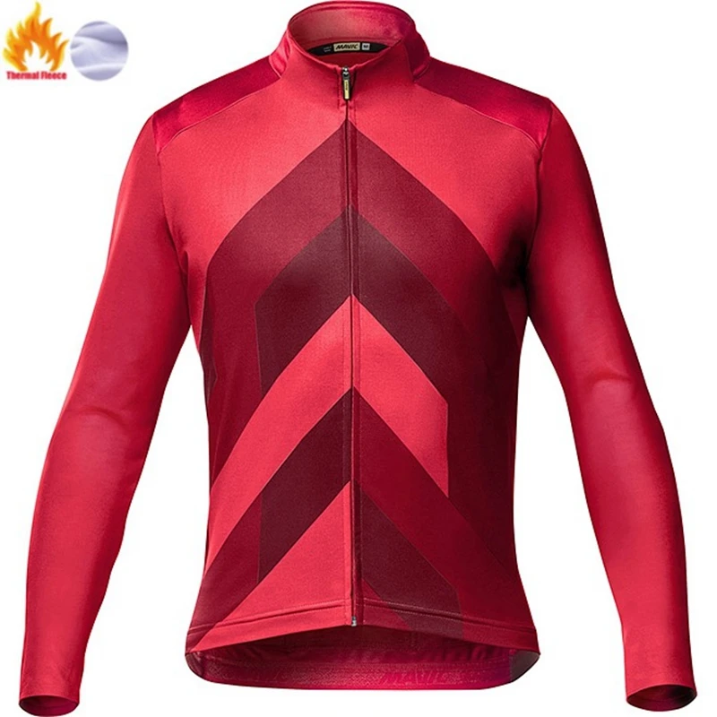 3 Ropa de ciclismo polar de invierno Mavic, Зимняя Теплая Флисовая велосипедная майка с длинным рукавом, одежда для велосипеда, верхняя одежда - Цвет: 3