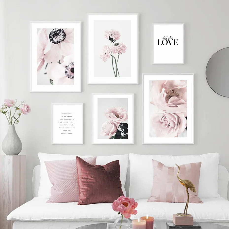 Растений Плакаты Флора печать художественная работа с цитатами из плотной ткани