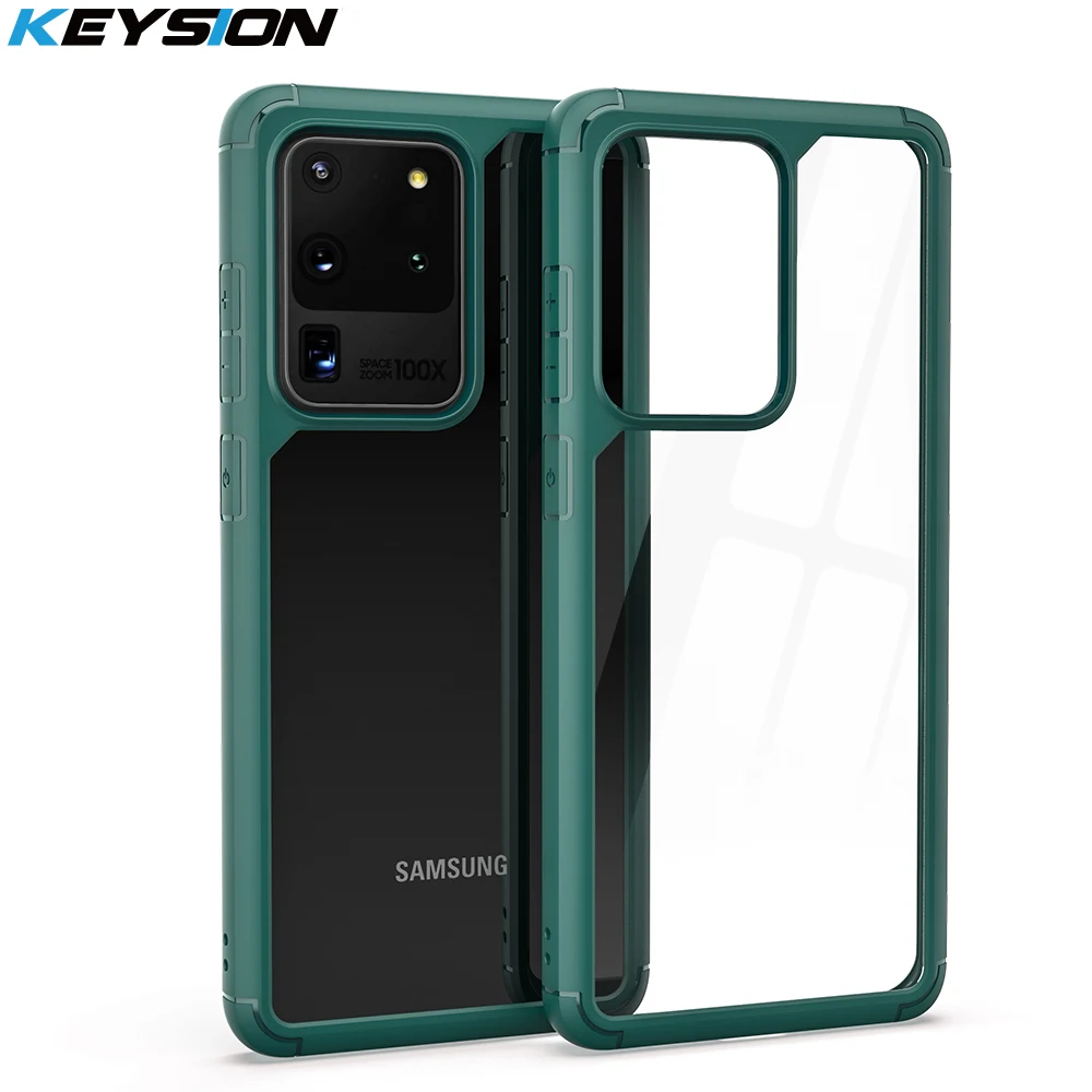

KEYSION Fashion Clear Shockproof Case for Samsung Galaxy S20 S20 Ultra 5G Transparent Silicone Phone back Cover for Samsung S20+
