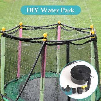 

Summer Outdoor Trampoline Sprinkler Garden Water Sprinkler Games Toy For Children Adult Sprayer Backyard Tubs Parts Water Park