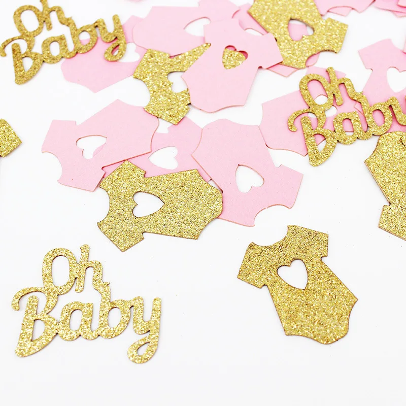100 шт Oh Baby Small Clothes Paper Confetti Sex Party Decoration Scraps подарочная упаковка принадлежности для