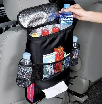 Car Seat Back Hanging Bag Organizer Multi-pocket Insulated Food Water Storage Mesh Container Stowing Tidying Bags | Автомобили и