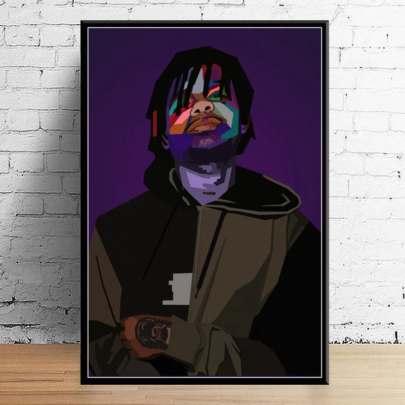 G157 художественный Декор Juice Wrld J Cole Post Malone Mac Miller Трэвиса скута рэпера Звезды хип-хоп настенная живопись на холсте Шелковый плакат - Цвет: Picture 5