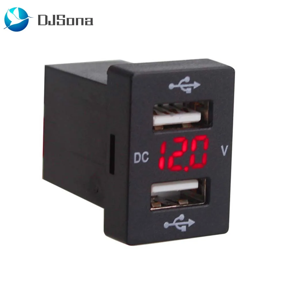 12 В двойной USB автомобильный прикуриватель светодиодный вольтметр 4.8A адаптеры питания для Toyota смартфон