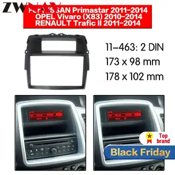 

Car DVD Player frame For NISSAN Primastar 2011-2014 / OPEL Vivaro 2010-2014 2DIN Auto AC Black LHD RHD Auto Radio Multimedia