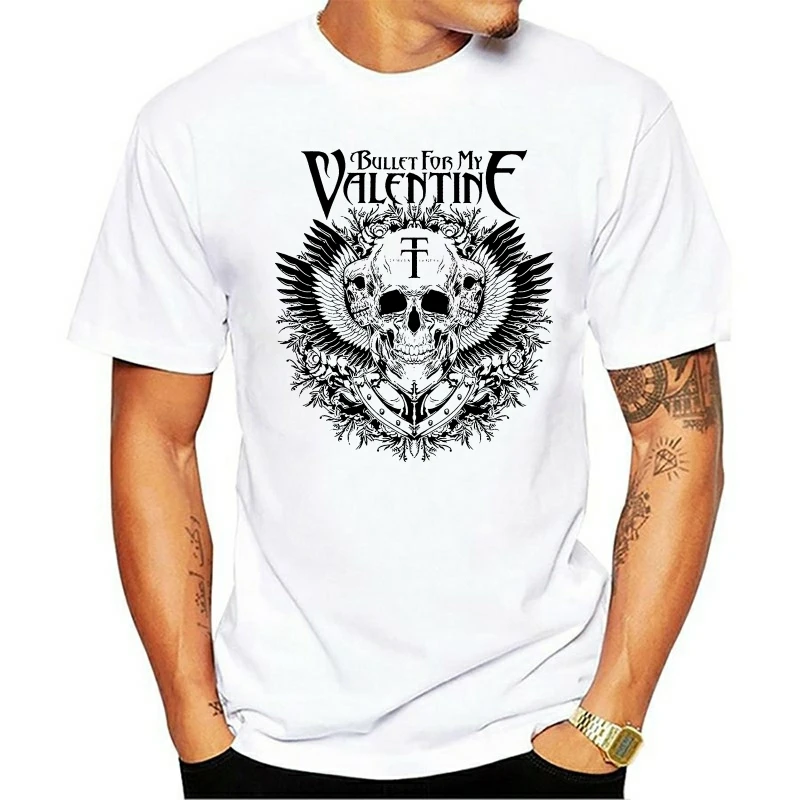 

t shirt Men Summer Bullet For My Valentine Bfmv Mens Xxl Tee White Black Eagle Official Tops Youth 032407