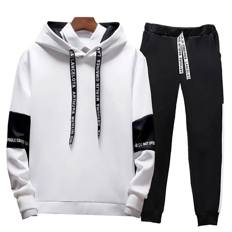 Свитшот мужской повседневный хлопковый спортивный костюм толстовка с капюшоном