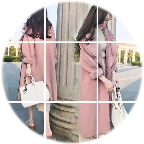 pink Neploe Thicked новые корейские облегающие средней длины зимнее пальто для женщин топорщенный воротник короткая куртка Casaco Feminino 46462 - Цвет: pink