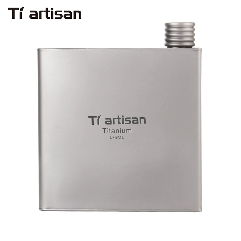 Ta8602 Tiartisan 175 мл наружная портативная титановая винная фляжка кружки винного цвета для путешествий Сверхлегкий Флагон для путешествий посуда для напитков Ta8602Ti - Цвет: Ta8602