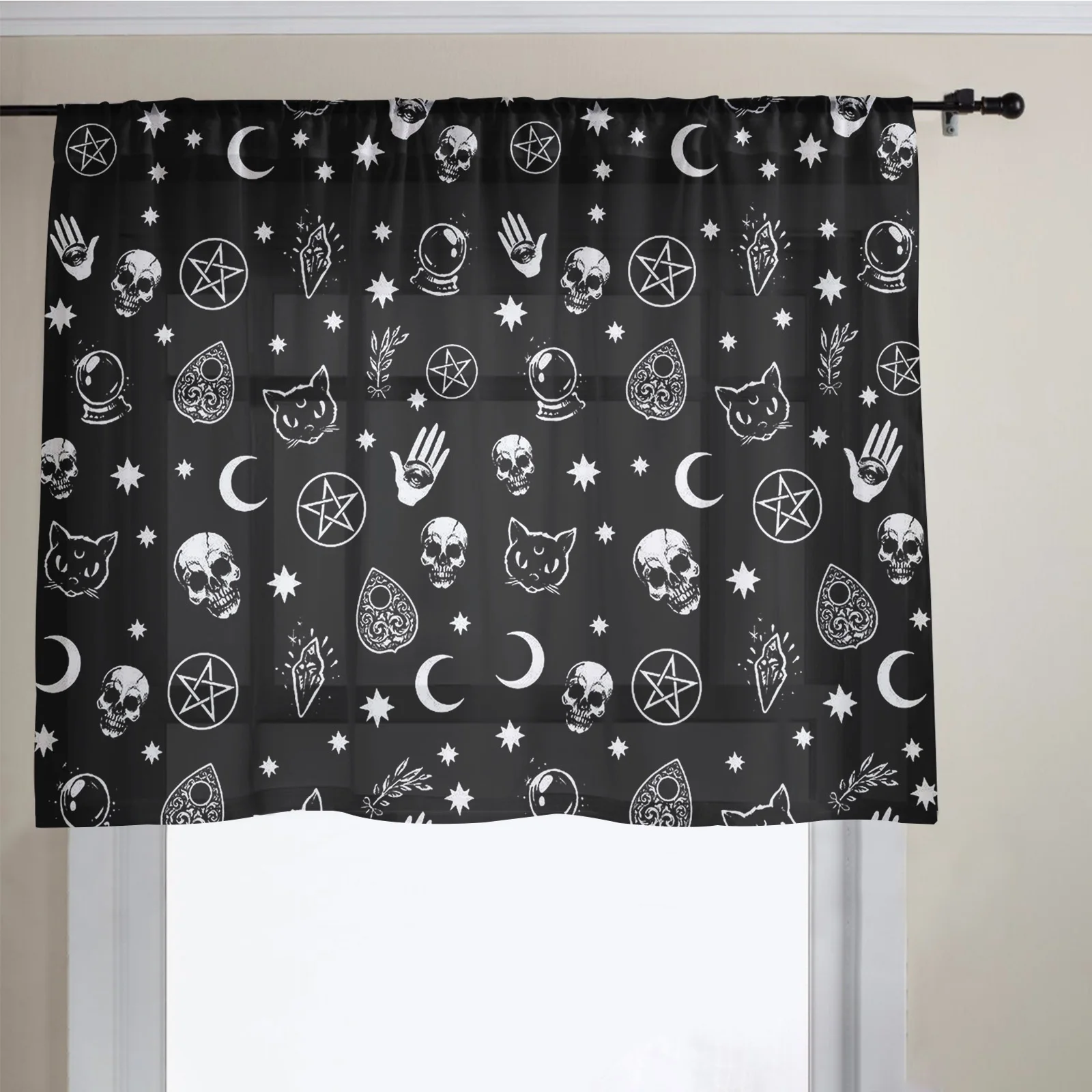 cortinas gnome de algodão de caminhão para cortinas puras para sala de decoração da natal