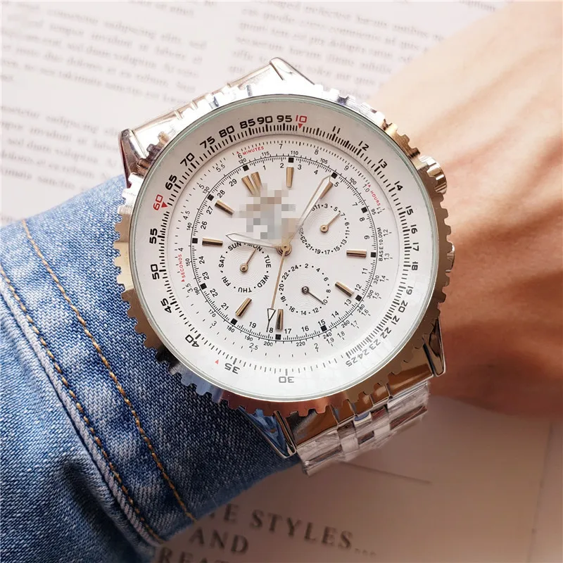 FOSSIL мужские часы, хронограф, роскошные часы, кварцевые часы с ремешком из нержавеющей стали, черный циферблат, relojes hombre - Цвет: 10