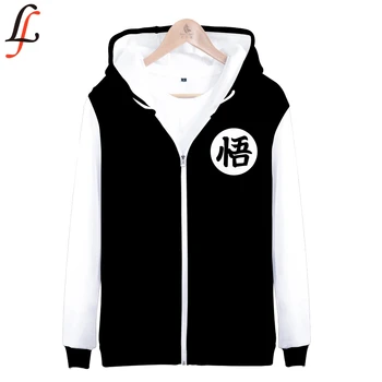 

Fashion Cartoon Character Harajuku Long Sleeve Dragon Ball Zipper Hoodies Sweatshirt Women/Men Hot Sale Casual Zipper Hoodies