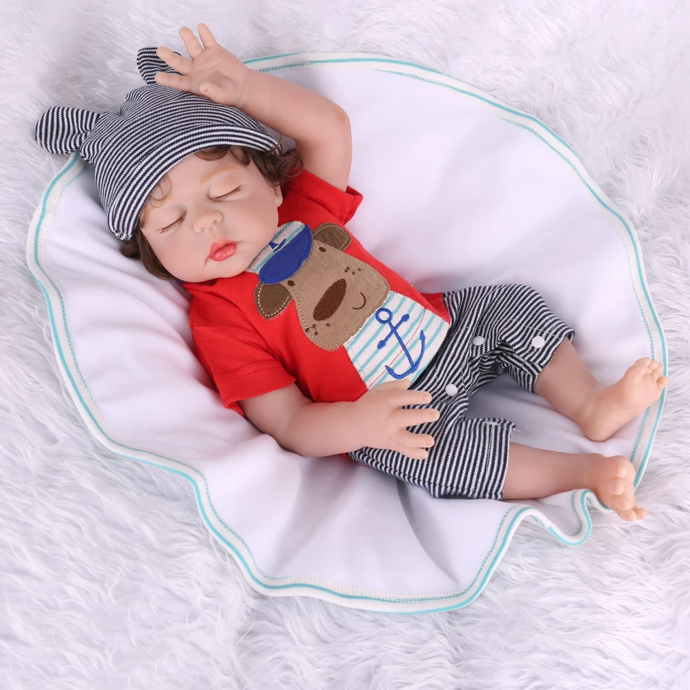 NPKDOLL Reborn Baby Doll 17 дюймов Полностью виниловый силиконовый реалистичный младенческий развивающий bebe reborn Игрушки для ванны детский игровой мате подарок