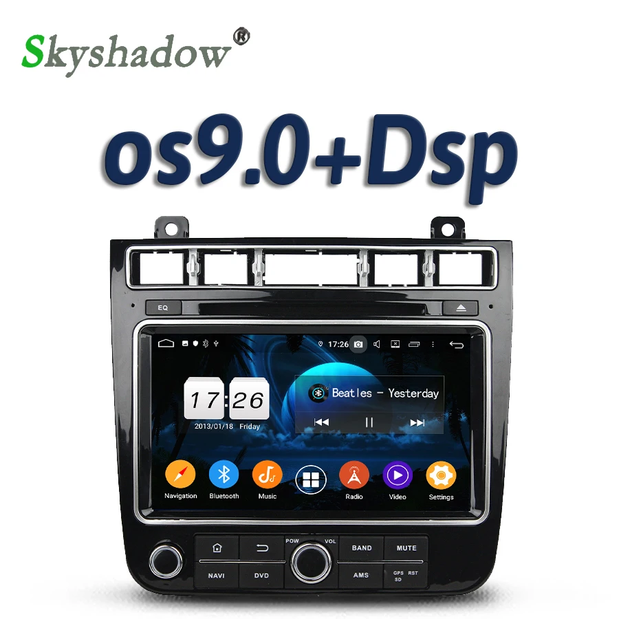 DSP Android 10 2 Гб ОЗУ 16 4 ядра автомобильный DVD мультимедийный плеер Wifi RDS радио GPS карта