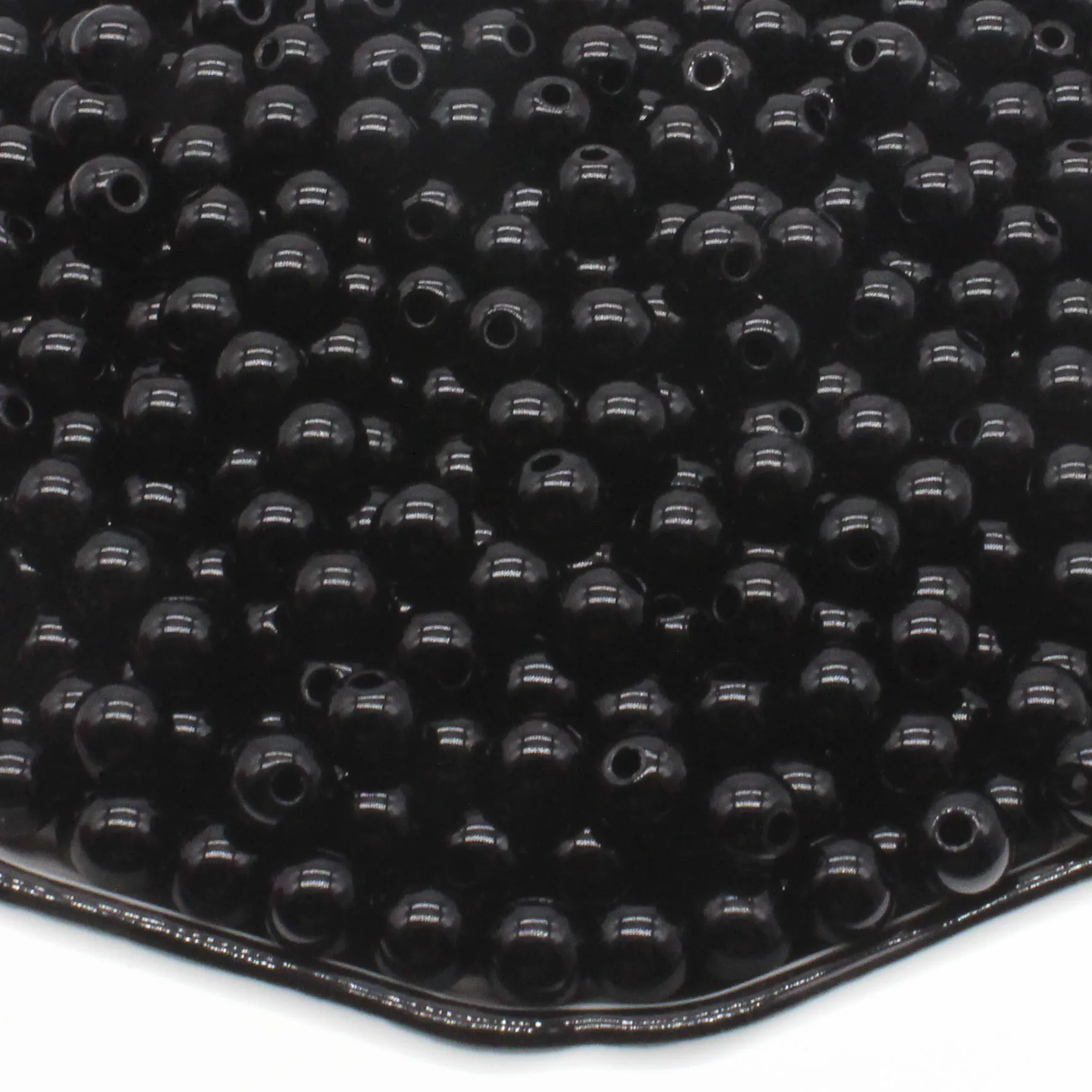 thumbnail image 1 of Cuentas espaciadoras redondas negras de 4/6/8/10/12/14/16/18/20 mm para hacer joyas, accesorios de joyería DIY, 1 of 4