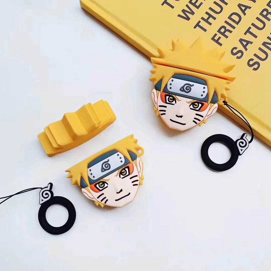3D Милые аниме из мультфильмов чехол для Airpods 2 чехол силиконовый наушник чехол для Apple Air Pods чехол для Earpods Funda с брелком