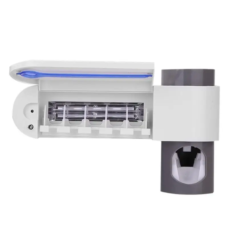 2 в 1 УФ-светильник для зубной щетки Ультрафиолетовый Антибактериальный автоматический диспенсер для зубной пасты стерилизатор держатель для зубной щетки очиститель ванной комнаты