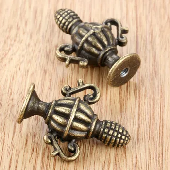 2Pcs 3727mm Antique Bronze Furniture Handles Vintage Cabinet Knobs and Handles Closet Cupboard Drawer Kitchen Door Pulls Handle