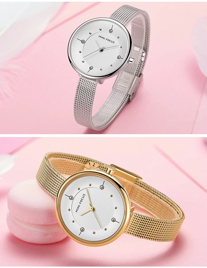 MINIFOCUS женские часы 8 мм ультра-тонкие кварцевые часы модные Роскошные Синие наручные часы женские повседневные водонепроницаемые часы Montre Femme