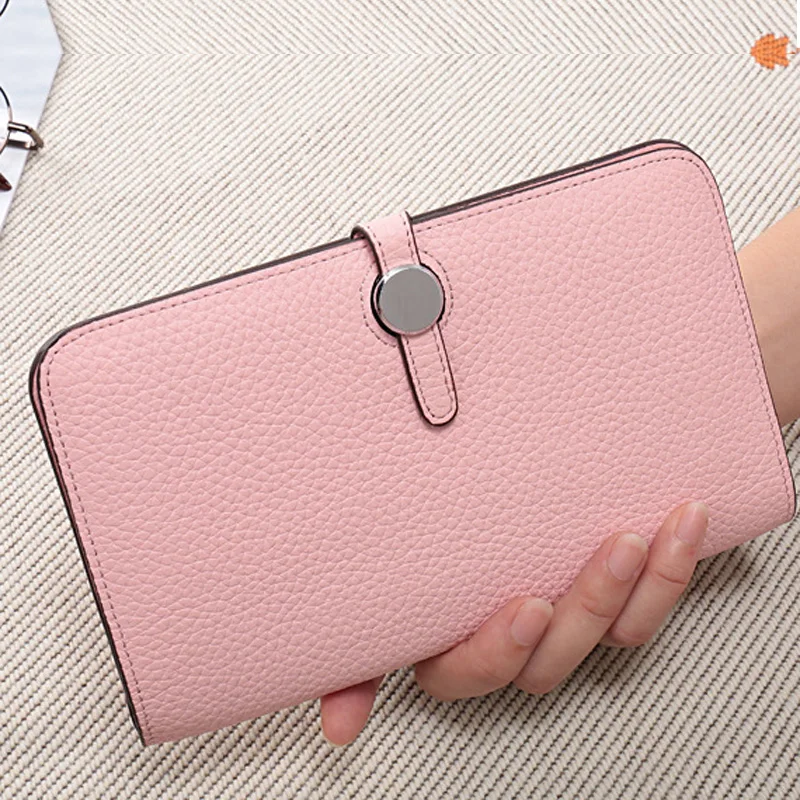

100% Real Leather Wallet Women Famous Wallets Ladies Coin Purse Female Genuine Leather Clutch