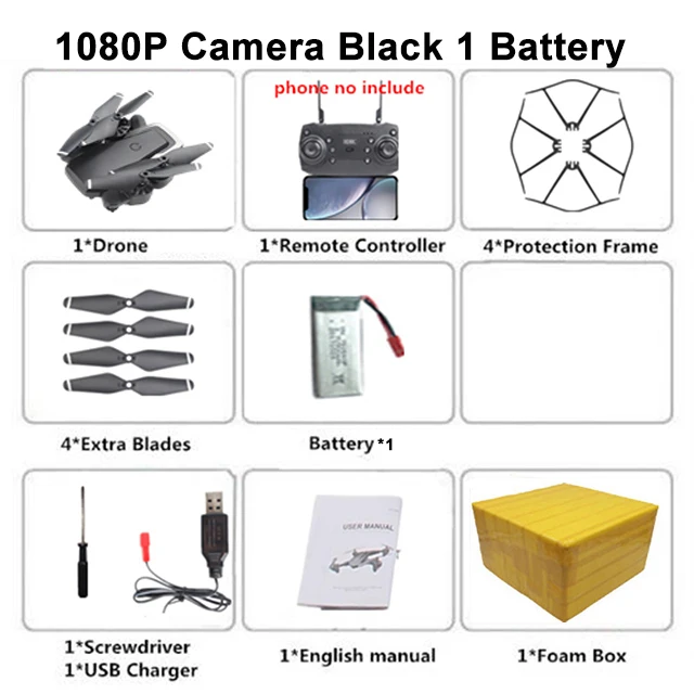 1080P Black 1B KEELEAD D8 Радиоуправляемый Дрон 4K 1080P WiFi широкоугольная камера Дрон жестовая фотография 20 минут время полета складной мини Квадрокоптер VS E58 Дрон - Цвет: 1080P Black 1B