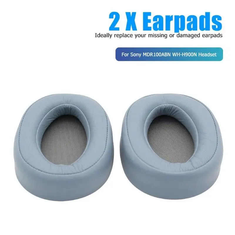 2Pcs Replacement Cushions Earpads for Sony WH-H900N MDR-100ABN Headphone Memory Foam PU Earpads Cover for MDR-100ABN WH-H900N