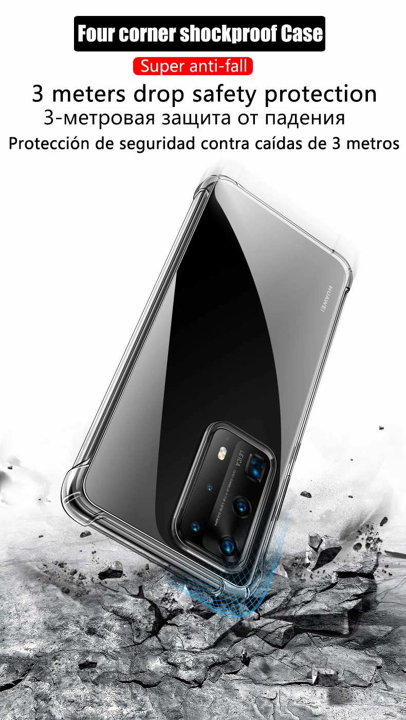עמיד הלם מקרה עבור Huawei P40 פרו P20 P30 לייט סיליקון TPU כיסוי עבור Huawei Mate 20 10 30 לייט P10 נובה 6 SE P חכם 2019 תיק
