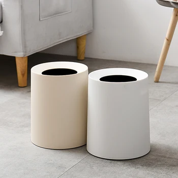 

Nordic style Plastic Matte Trash Can Garbage Dust Bin Storage Bucket Paper Home Office Waste Bin Without Lid