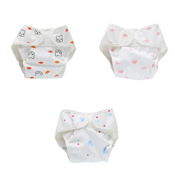 

2019 New Cotton Baby Nappies Diaper Reusable Washable Cloth Diapers Nappy Cover Waterproof Newborn Baby Traning Panties Diapers