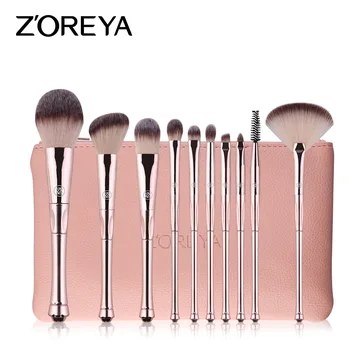 

Zoreya zhuo er ya 10 Makeup Brush Set Artificial Fiber Portable Beginners Brush Suit ZS108