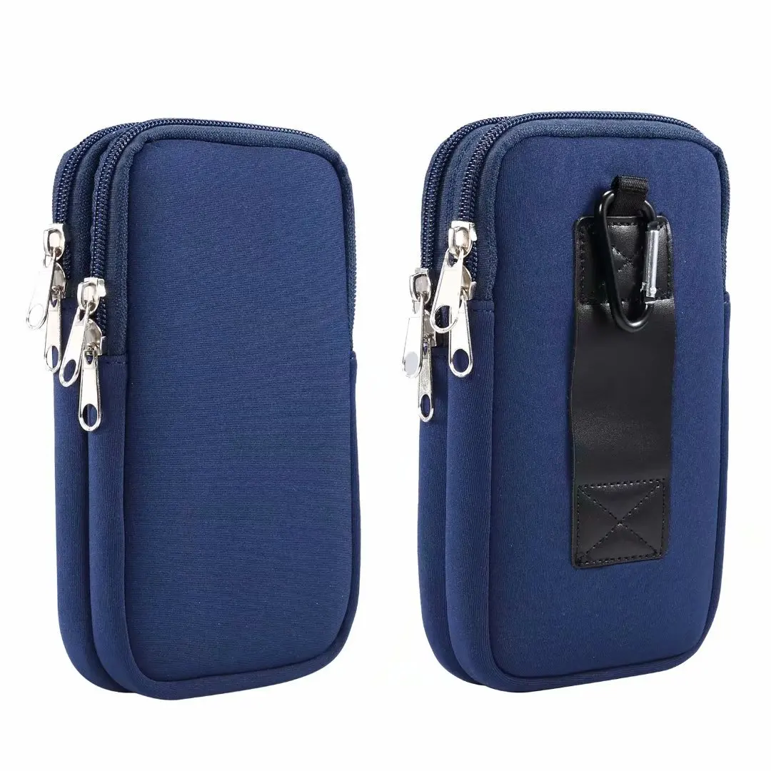 Neoprene Dual Pouch Belt Clip Phone Holder & Sports Waist Bag