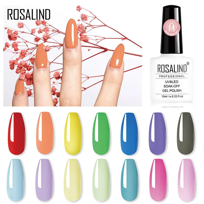 ROSALIND 10 мл полигель для наращивания ногтей лак для ногтей с кристаллическим эффектом гель-лаки полуперманентный для УФ-маникюра дизайн ногтей