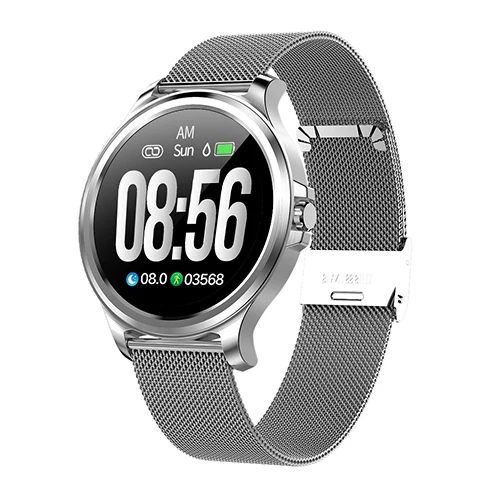 Полностью сенсорные водонепроницаемые Смарт-часы с Bluetooth, монитор сердечного ритма, кровяного давления, фитнес-трекер, модные мужские Смарт-часы, IOS, Android - Цвет: metal silver